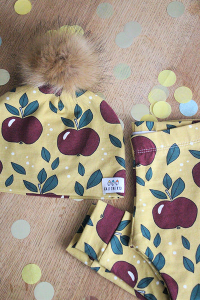Ensemble à croquer 100% Bio - Legging + Bonnet à pompon -