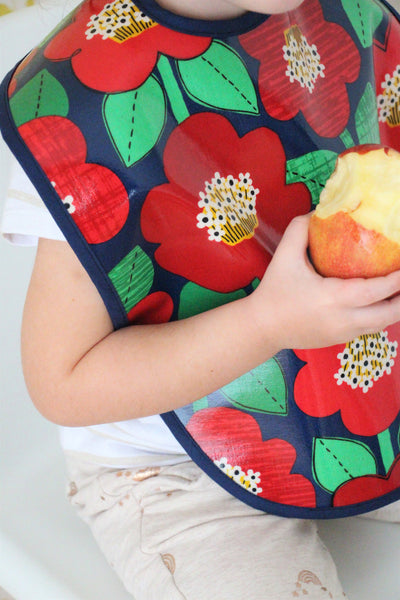 Bavoir Repas grosses fleurs
